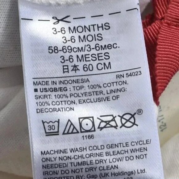 NWT Baby Gap Red White Blue 4th of July Firecracker American Tulle Dress 3-6M - Picture 8 of 8